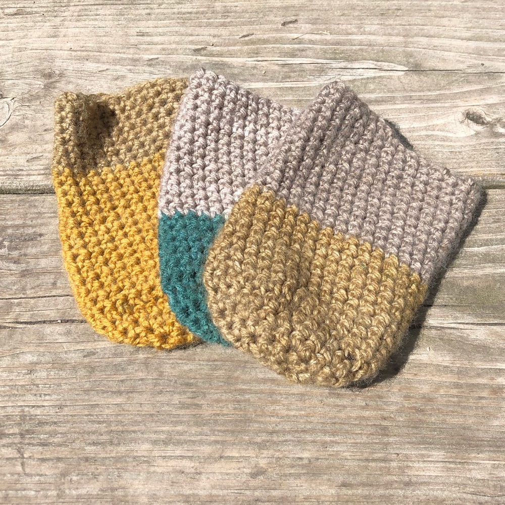 Lot of 3 handmade coozies for any beverage!